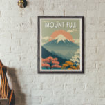 Fuji Japan Travel Art  Poster<br><div class="desc">Fuji in vectorkunststijl. De Japanse Mt Fuji is een actieve vulkaan,  het is de hoogste piek van het land,  en wordt beschouwd als een van de drie heilige bergen van Japan.</div>