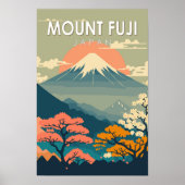 Fuji Japan Travel Art  Poster (Voorkant)