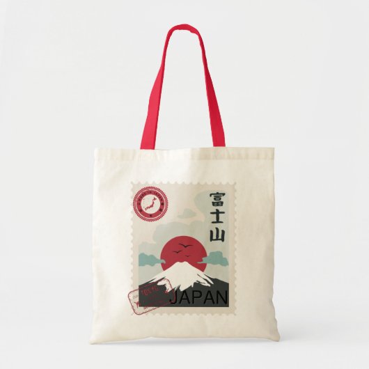 Fuji Japanse Stamp Tokio maakte Japan Bag Tote Bag (Voorkant)