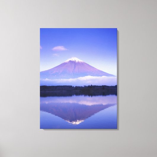 Fuji met lokulair wolk, meer van Motosu, Canvas Afdruk (Voorkant)