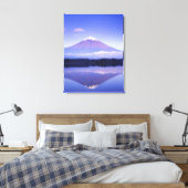 Fuji met lokulair wolk, meer van Motosu, Canvas Afdruk (Insitu (Slaapkamer))