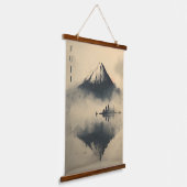FUJI - Minimalist Sumi-e Ink Hangend Wandkleed (Gebogen)