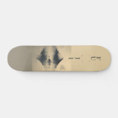 FUJI - Minimalist Sumi-e Ink Persoonlijk Skateboard (Horizontaal)