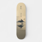 FUJI - Minimalist Sumi-e Ink Persoonlijk Skateboard (Voorkant)