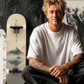 FUJI - Minimalist Sumi-e Ink Persoonlijk Skateboard