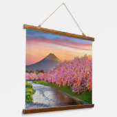 Fuji Mountain Japan Hangend Wandkleed (Gebogen)