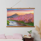 Fuji Mountain Japan Hangend Wandkleed (Slaapkamer)