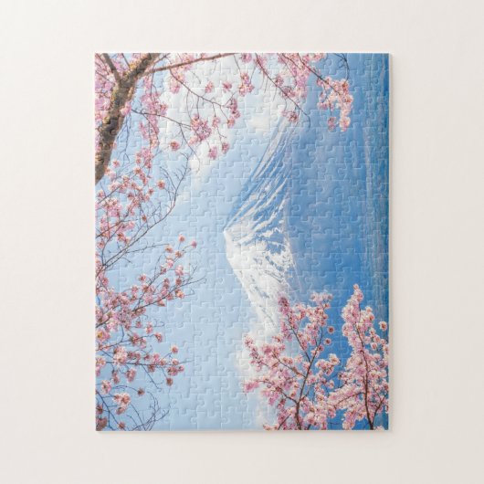 Fuji Mountain | Meer van Kawaguchiko | Lente in Ja Legpuzzel (Verticaal)