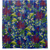 Fuji Mums Daisies en Butterflies Douchegordijn (Voorkant)