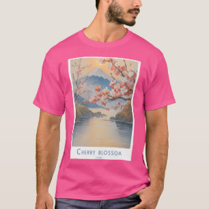  Fuji - Retro Japan Travel Poster met Cher T-shirt