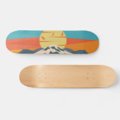 Fuji Retro Style Mountain Sunset in Japan Persoonlijk Skateboard (Horizontaal)