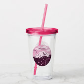 Fuji (roze) acryl drinkbeker (Achterkant)
