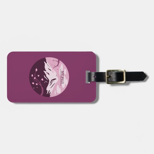 Fuji (roze) bagagelabel (Voorkant horizontaal)