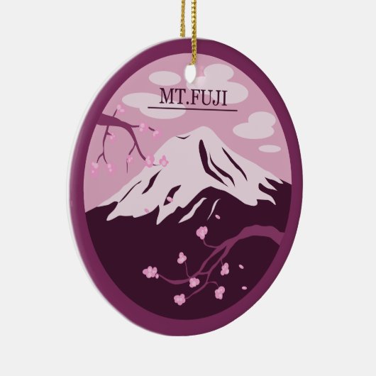 Fuji (roze) keramisch ornament (Rechts)