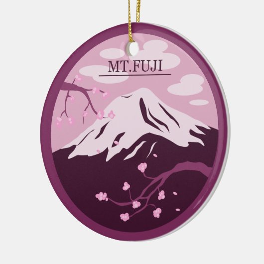 Fuji (roze) keramisch ornament (Links)