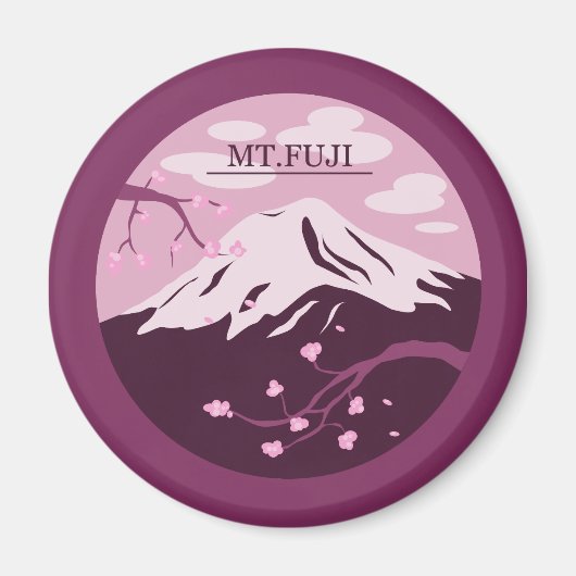 Fuji (roze) magneet (Voorkant)