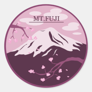 Fuji (roze) ronde sticker