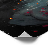 Fuji Sunset Cherry Blossom Mountain Art Poster (Hoek)