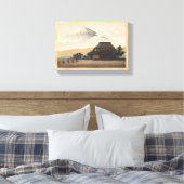 Fuji uit Narusawa Hasui Kawase shin hanga art Canvas Afdruk (Insitu (Slaapkamer))