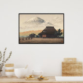 Fuji uit Narusawa Hasui Kawase shin hanga art Poster (Keuken)