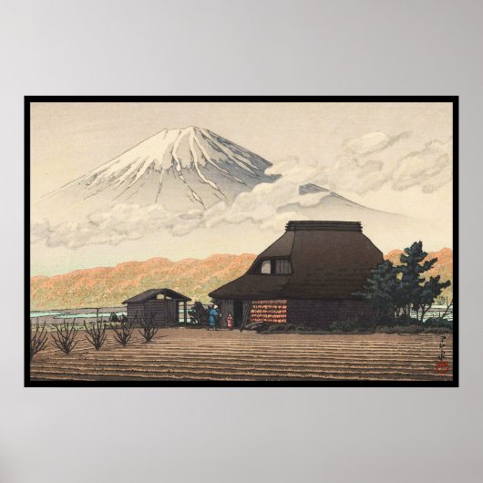 Fuji uit Narusawa Hasui Kawase shin hanga art Poster (Voorkant)