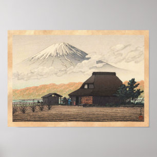 Fuji uit Narusawa Hasui Kawase shin hanga art Poster
