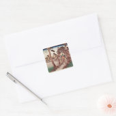 Fuji uit Yoshiwara Vierkante Sticker (Envelop)