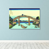 Fuji Under Mannen Bridge bij Fukagawa Hokusai Canvas Afdruk (Insitu (Houten vloer))