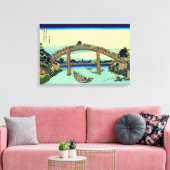 Fuji Under Mannen Bridge bij Fukagawa Hokusai Canvas Afdruk (Insitu (Woonkamer))