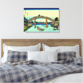 Fuji Under Mannen Bridge bij Fukagawa Hokusai Canvas Afdruk (Insitu (Slaapkamer))