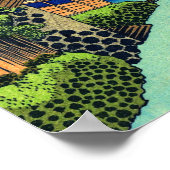 Fuji Under Mannen Bridge bij Fukagawa Hokusai Poster (Hoek)