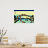 Fuji Under Mannen Bridge bij Fukagawa Hokusai Poster (Keuken)