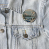 Fuji van het Zee Satta Ronde Button 5,7 Cm (In situ)