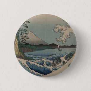 Fuji van het Zee Satta Ronde Button 5,7 Cm