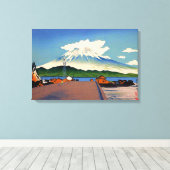 Fuji vanaf een weg naar Tokuriki Tomikichiro Canvas Afdruk (Insitu (Houten vloer))
