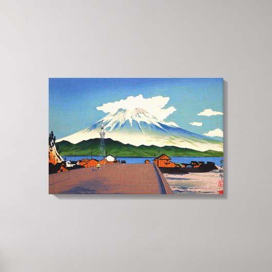 Fuji vanaf een weg naar Tokuriki Tomikichiro Canvas Afdruk (Voorkant)