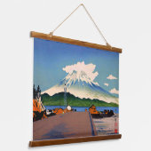 Fuji vanaf een weg naar Tokuriki Tomikichiro Hangend Wandkleed (Gebogen)