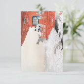 Fuji vanuit een tempelbalkon door Ogata Gekko Kaart (Staand voorkant)