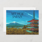 Fuji Volcano Japan Pagoda Briefkaart (Voorkant / Achterkant)