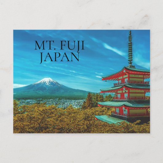 Fuji Volcano Japan Pagoda Briefkaart (Voorkant)