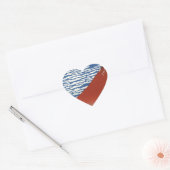 Fuji Volcano Japan schilderen Hart Sticker (Envelop)