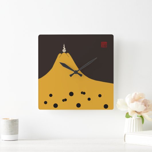 Fujigoshinkamonkurokirasya-Jinbaori Vierkante Klok (Huis)