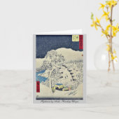 Fujikawa door Ando, Hiroshige Ukiyoe Kaart (Gele Bloem)