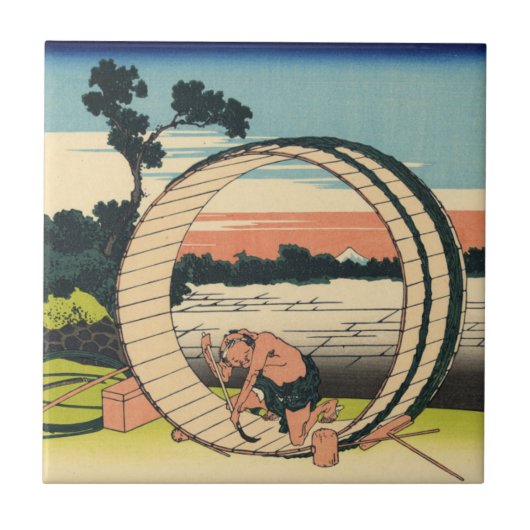 Fujimi Fuji Uitzicht Field in de provincie Owari Tegeltje (Voorkant)