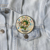 Fujin Japanese Wind God Yokai Pin Button (In situ)