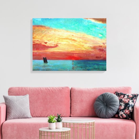 Fujishima Takeji Sunrise over het oostelijk Zee Canvas Afdruk (Insitu (Woonkamer))