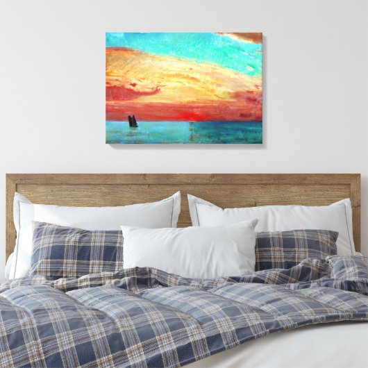 Fujishima Takeji Sunrise over het oostelijk Zee Canvas Afdruk (Insitu (Slaapkamer))