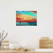 Fujishima Takeji Sunrise over het oostelijk Zee Poster (Keuken)