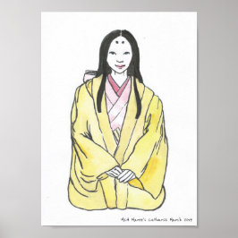 Fujiwara Lady - Oude Historische Japanse Mode Poster