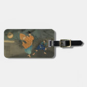 Fujiwara no Yasumasa speelt fluit bij maanlicht 3: Bagagelabel (Voorkant horizontaal)